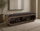 International Furniture Direct Balam Stained Brown Bench-1