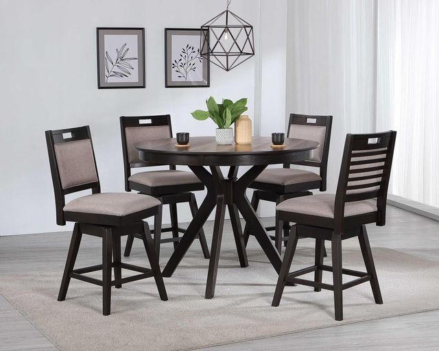 Urban Styles Furniture Dallas Walnut Swivel Counter Chair-2
