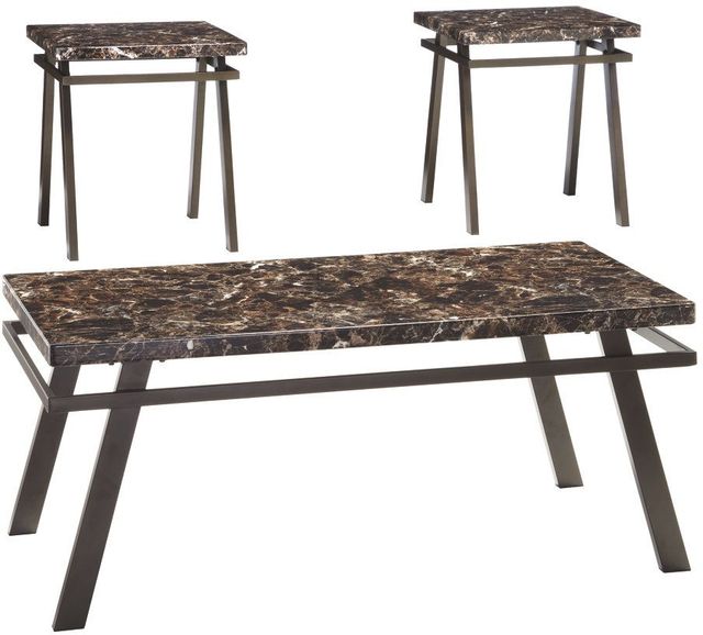 Signature Design by Ashley® Paintsville 3-Piece Bronze Occasional Table Set-1