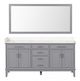 Furniture of America® Almeria Gray/White Vanity Set with Mirror-2