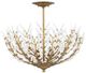 Currey & Company Magnum Opus Brass/White Semi-Flush Mount-2