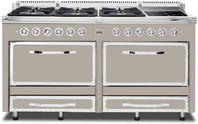 Viking® Tuscany 66" Pacific Grey Dual Fuel Pro-Style Dual Fuel Natural Gas Range-0