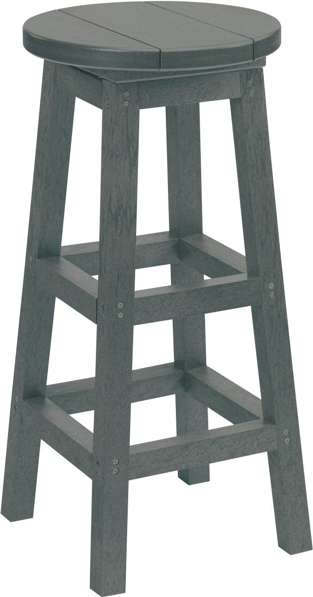 C.R. Plastic Generation Line Slate Grey 31" Swivel Bar Stool-0