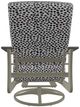 Telescope Casual St. Catherine Agra Classic/Storm Aluminum/Fabric Outdoor MGP Cushion Swivel Rocker with Boardwalk Rustic Arms-3