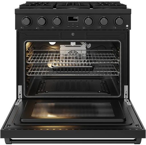 Thor Kitchen® A Series 36" Matte Black Contemporary Freestanding Pro Style LP Gas Range-1