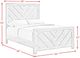 Elements International Eleanor White Full Panel Bed-2