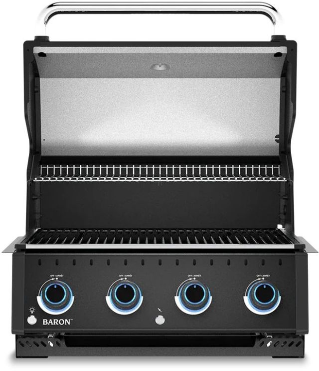Broil King® Baron™ 420 Shadow IR 4-Burner Black Built-In Liquid Propane Grill-1
