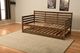 Kodiak Furniture Boho Linen Aqua/Rustic Walnut Twin Daybed with Mattress-2