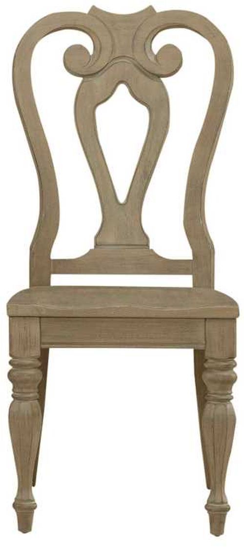 Liberty Furniture Magnolia Manor Weathered Bisque Splat Back Side Chair-2