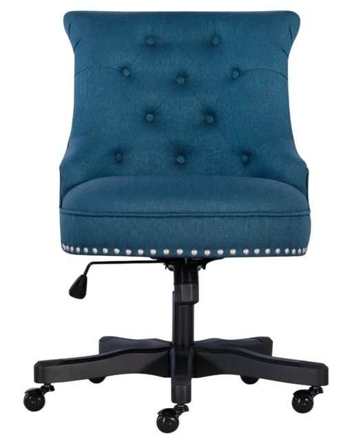 Linon Sinclair Azure Blue/Black Office Chair Hoelscher's Fine
