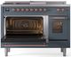 Ilve® Nostalgie II Series 48" Blue Grey Pro Style Dual Fuel Range-2