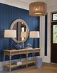 Currey & Company Jessamine Blue Accent Table with white Top -3