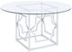 Coaster® Starlight Clear/Chrome Round Dining Table-0