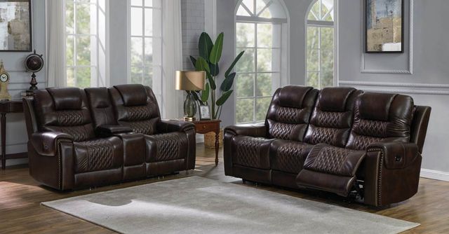 Coaster® North 2-Piece Dark Brown Power^2 Reclining Living Room Set-0