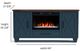 Legends Home Real Cozy Liberty Blue Denim/Whiskey 64" Fireplace Console-2