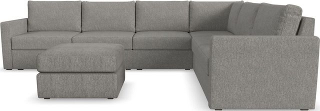 Flex by Flexsteel® 7-Piece Pebble Sectional with Ottoman-1