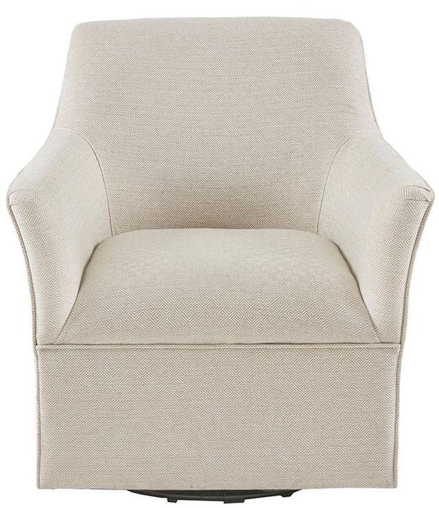 Olliix by Madison Park Cream Augustine Swivel Glider Chair-3
