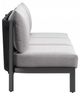 Zuo® Modern Horizon Black/Gray Aluminum Fabric Outdoor Sofa-2