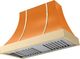 La Cornue CornuFé Cascade 44" Quintessential Orange Wall Mounted Range Hood with Polished Brass Trim-0
