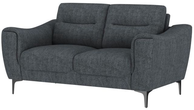 Coaster® Nolan Charcoal Upholstered Sloped Track Arm Loveseat-2