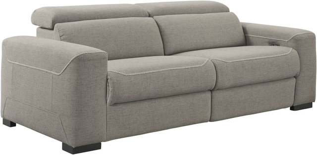 Signature Design by Ashley® Mabton 2-Piece Gray Power Loveseat-0