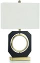 Stylecraft Bold Black/Metro Gold/White Table Lamp-0