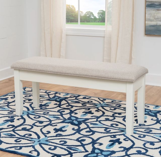 Powell® Jane Gray/Vanilla White Dining Bench-1