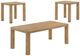 Coaster® Castlewood 3-Piece Washed Oak Table Set-0