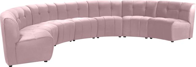 Meridian Furniture Limitless 7-Piece Pink Velvet Modular Sectional-2