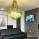 Currey & Company Vintner Dark Contemporary Gold Leaf/Green Chandelier-2