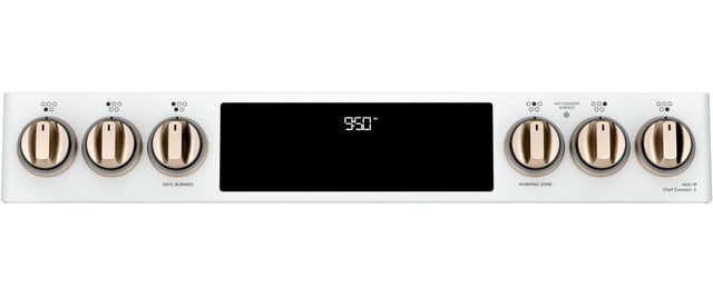 Café™ 30" Matte White Slide In Double Oven Induction Range-3