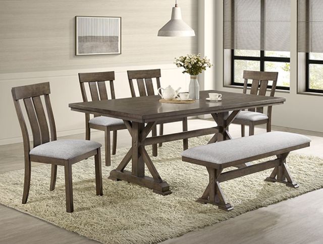 Crown Mark Lloyd Brown/Gray Dining Bench-1
