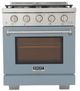 Kucht Professional KFX Series 30" Stainless Steel Pro Style Natural Gas Range with Light Blue Door and True Simmer Burners-0