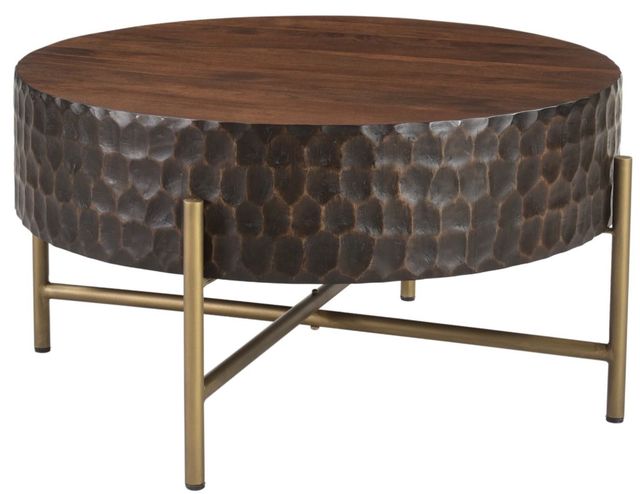 Home Trends & Design Santa Cruz Antique Bronze Coffee Table-1