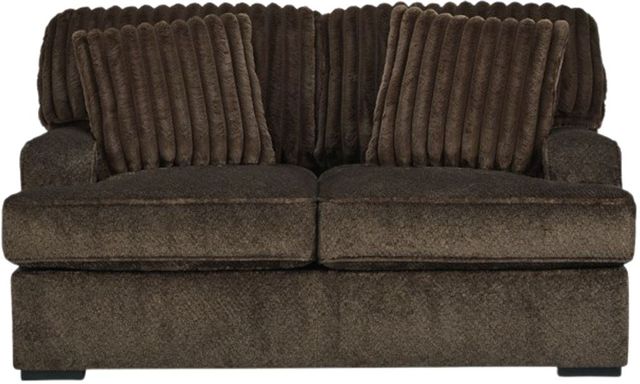 Benchcraft® Aylesworth Chocolate Loveseat-1