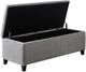 Olliix by Madison Park Grey Shandra Tufted Top Storage Bench-2