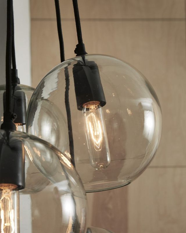 Signature Design by Ashley® Sybil Clear/Black Glass Pendant Light-1