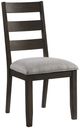 Intercon Beacon Black/Walnut Ladder Back Side Chair with Cushion-0