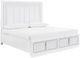 Signature Design by Ashley® Chalanna White King Upholstered Panel Storage Bed-3