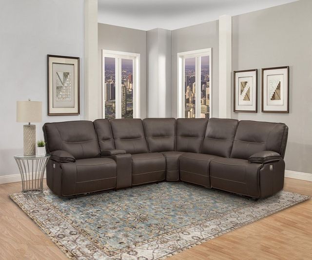 Parker House® Spartacus 6-Piece Chocolate Power Reclining Modular Sectional-1