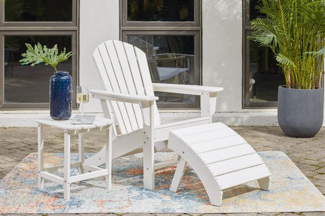 Signature Design by Ashley® Sundown Treasure 2-Piece White Outdoor Seating Set-3