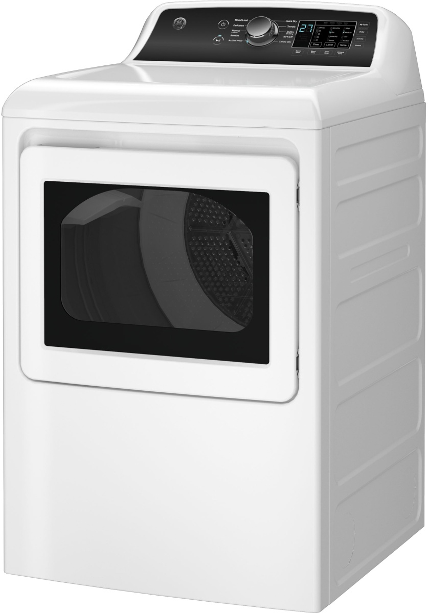 GE® 7.4 Cu. Ft. White Front Load Gas Dryer | Soll&rsquo;s Appliance Sale 
