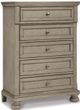 Signature Design by Ashley® Lettner 6-Piece Burnished Light Gray California King Panel Bed Set-4