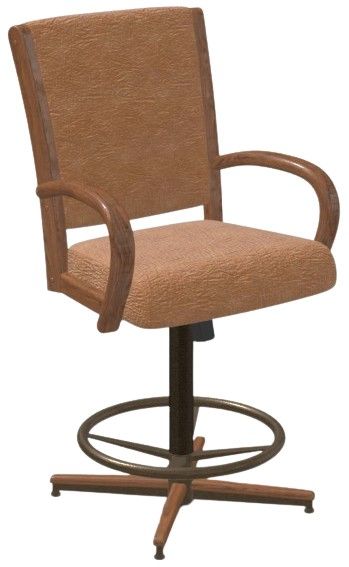 Chromcraft Customizable Camryn Swivel Counter Height Dining Stool-3