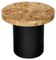 A & B Home Natural Brown Round Pedestal Side Table with Black Base-0