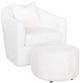 Franklin™ Maya Fabulous Snow Swivel Accent Chair with Ottoman Set-0
