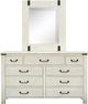Magnussen Home® Chesters Mill Alabaster/Aged Iron Portrait Mirror-3
