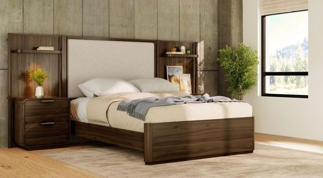 Bernards Westfield Walnut Queen Upholstered Wall Bed-3