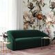 TOV Furniture Yara Pleated Forest Green Velvet Sofa-4
