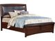 Vaughan-Bassett Transitions Dark Cherry Queen Upholstered Footboard-0